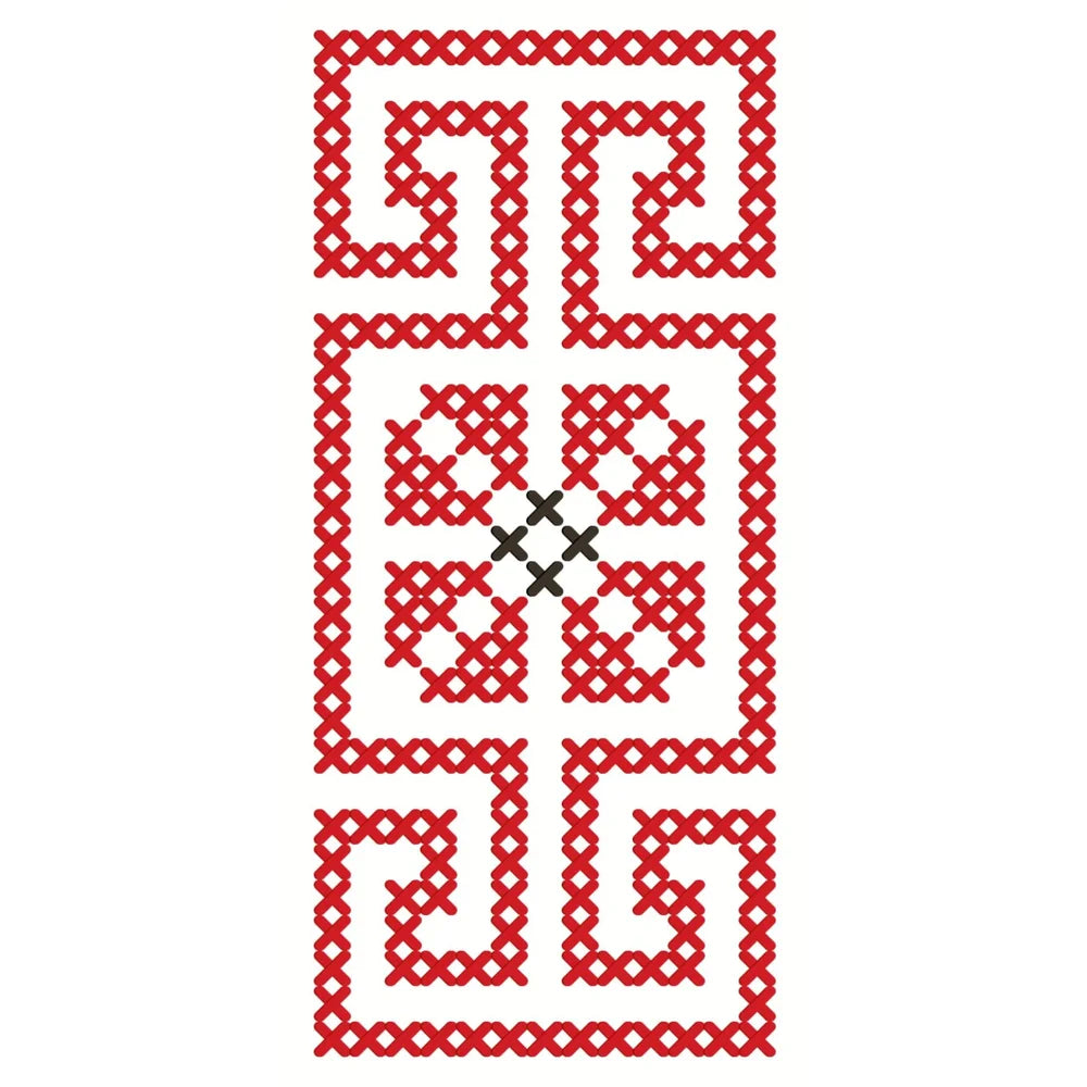 Alhaifawi | Red geometric pattern on a white background