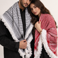 Alhaifawi | Two people wearing traditional Middle Eastern headscarves on a white background